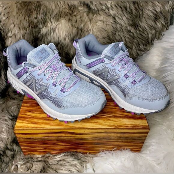 New Balance Womens 410 V6 WT410LL6 Gray/Purple Running Shoes Sneakers Sz 5B/35EU - Picture 3 of 10